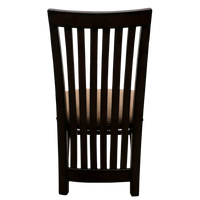 Elstra Teak Wood Dining Chair (Brown Gold) Back View
