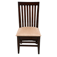 Elstra Teak Wood Dining Chair Front View(Brown Gold)
