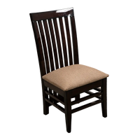 Elstra Teak Wood Dining Chair Side Angle(Brown Gold)
