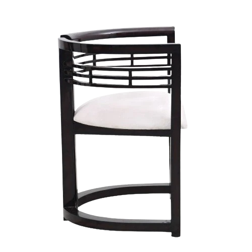 Espino Teak Wood Living Room Chairs in Brown silver color side view