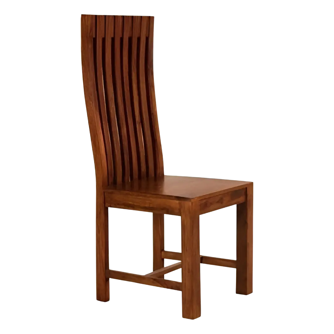 Eterna Teak Wood Dining Chair Side View Teak