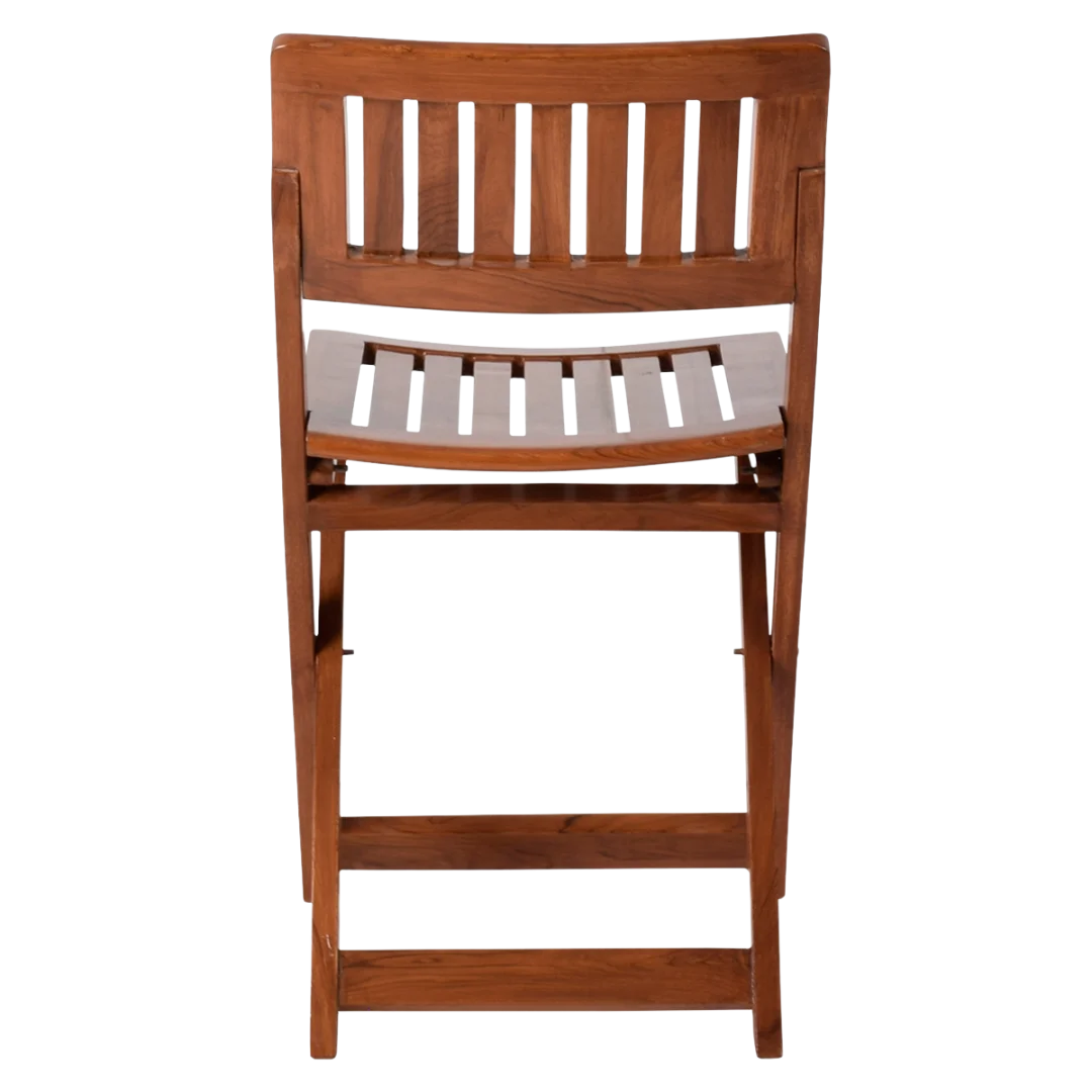 Flecto Solid Wood Living Room Chair (Teak) back view