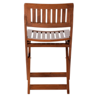 Flecto Solid Wood Living Room Chair (Teak) back view