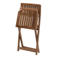 Flecto Solid Wood Living Room Chair (Teak) fold view