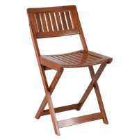 Flecto Solid Wood Living Room Chair (Teak) side angle