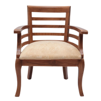 Front View of Toledo Teak Wood Arm Chairs (Teak)