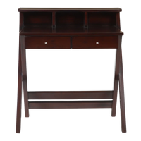 Front View of Wisdom Solid Wood Writing Table (Brown)