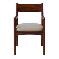 Haven Teak Wood Arm Chairs (Brown) Front view