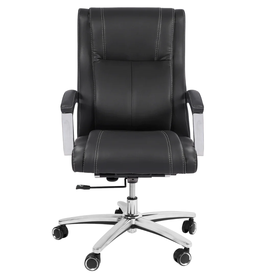 Affarista Big Tall Executive Office Chair Black Front View