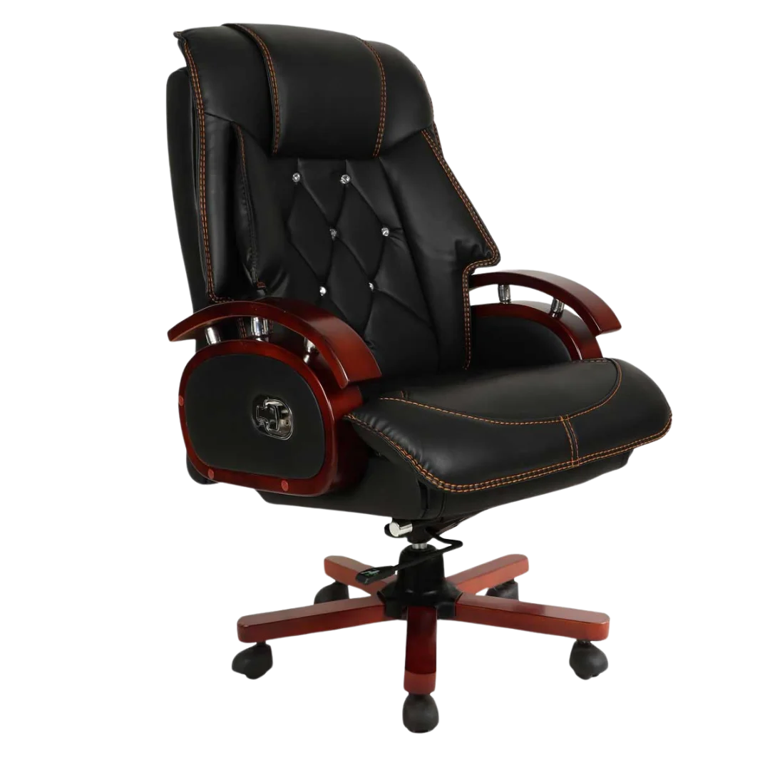 Galician Recliner Office Executive Chair (Black) Side View