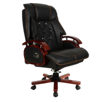Galician Recliner Office Executive Chair (Black) Side View