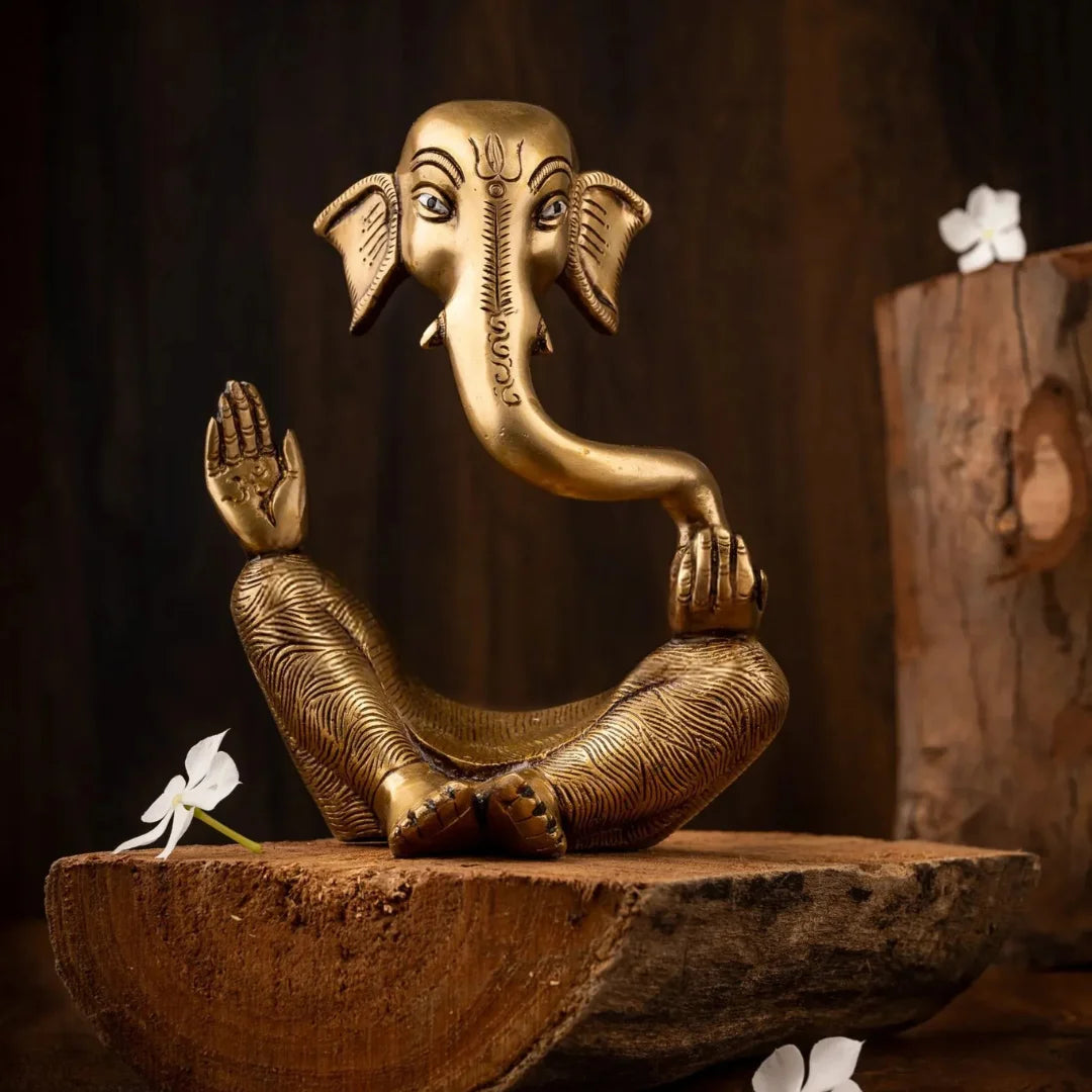 Ganesha Brass Idol lifestyle view