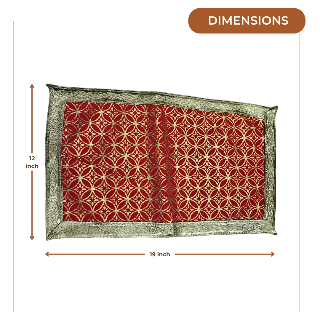 Golden-Floral-Design-Red-Velve-Pooja-Asan-fold-view