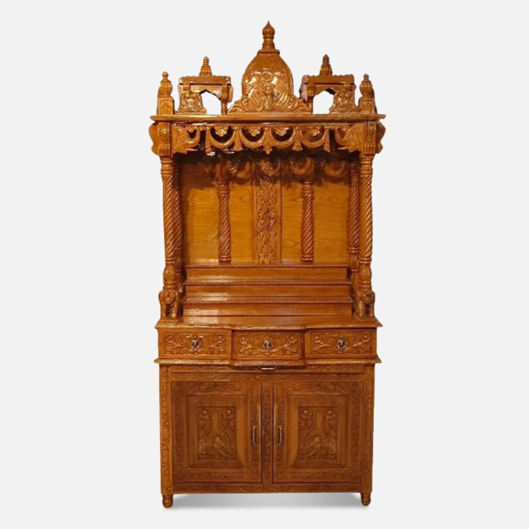 Govardhan Teak Wood Mandap (Teak) Front view