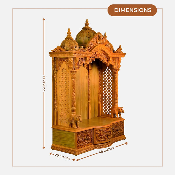 Govindaraja Teak Wood Mandap (Teak) dimensions