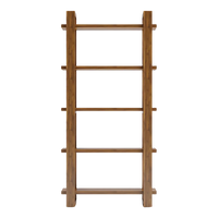 Harbor Wood Book Shelf (Teak) front view