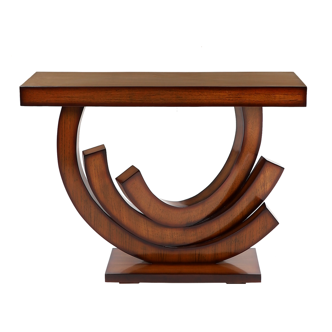 Warc Solid Wood Console Table (Teak)