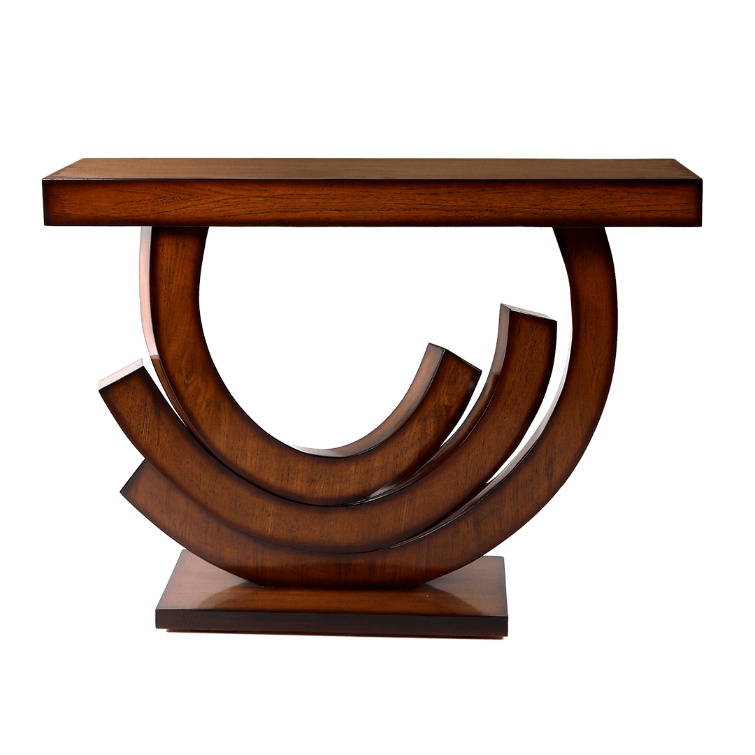 Warc Solid Wood Console Table (Teak)