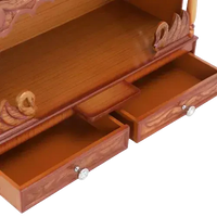 SukhatMan Large Wall Mount Pooja Mandir without Door (Teak)