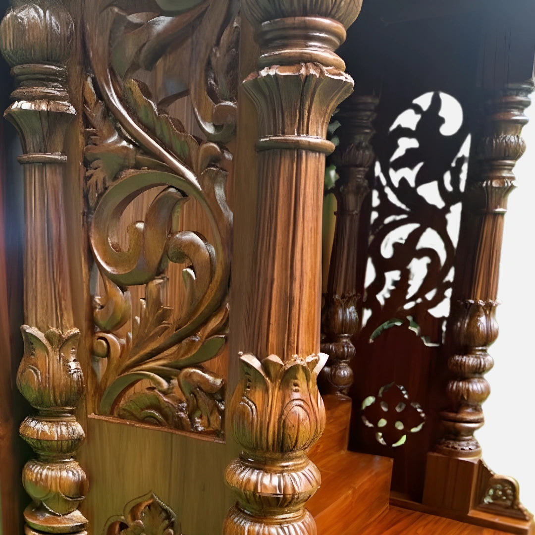 Ishanika Teak Wood Mandap (Teak) close view