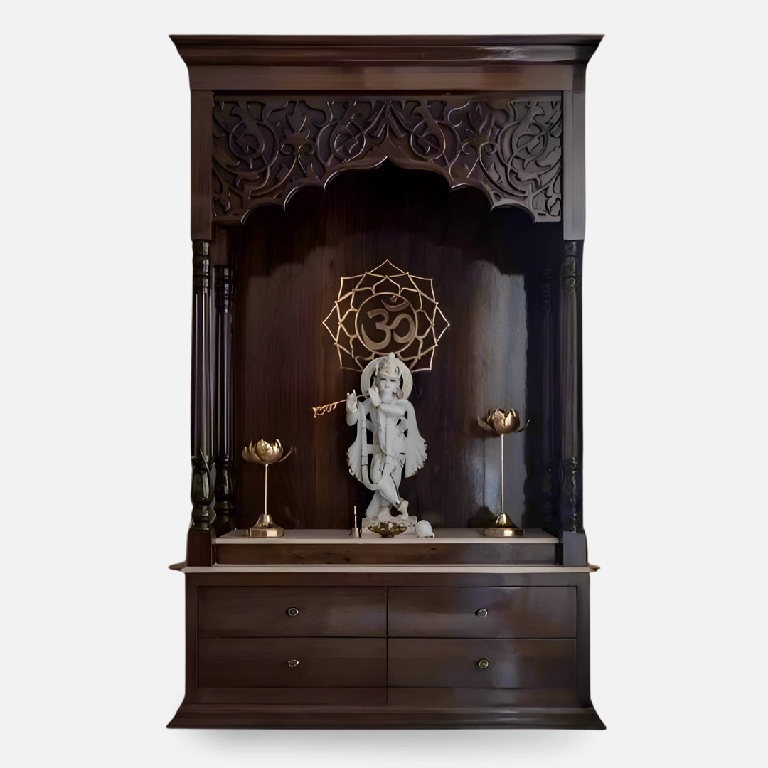 Ishvarya-Teak-Wood-Mandap-Brown-front-view