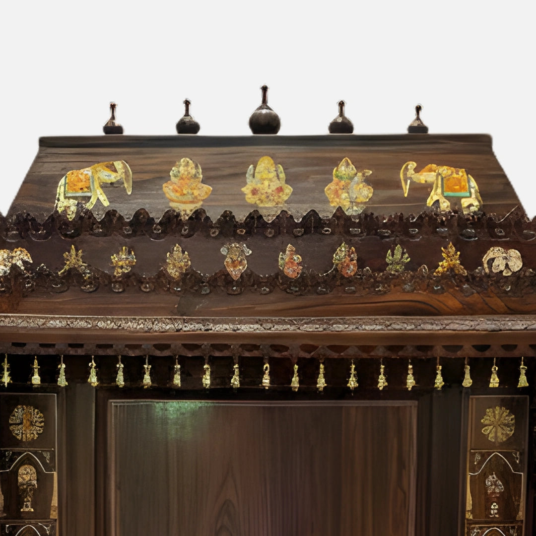 Jagadamba Teak Wood Mandap (Brown) zoom view