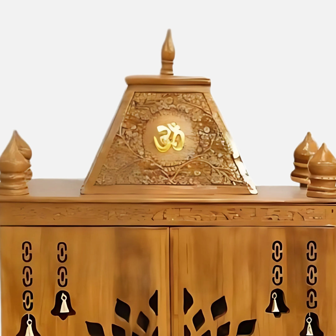 Kailasa Teak Wood Mandir (Teak) close view