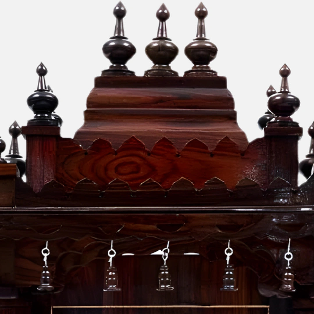 Kamalini Teak Wood Mandir (Brown)close view
