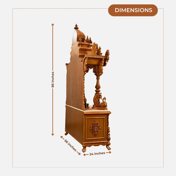 Kapali Teak Wood Mandap (Teak) dimensiosn