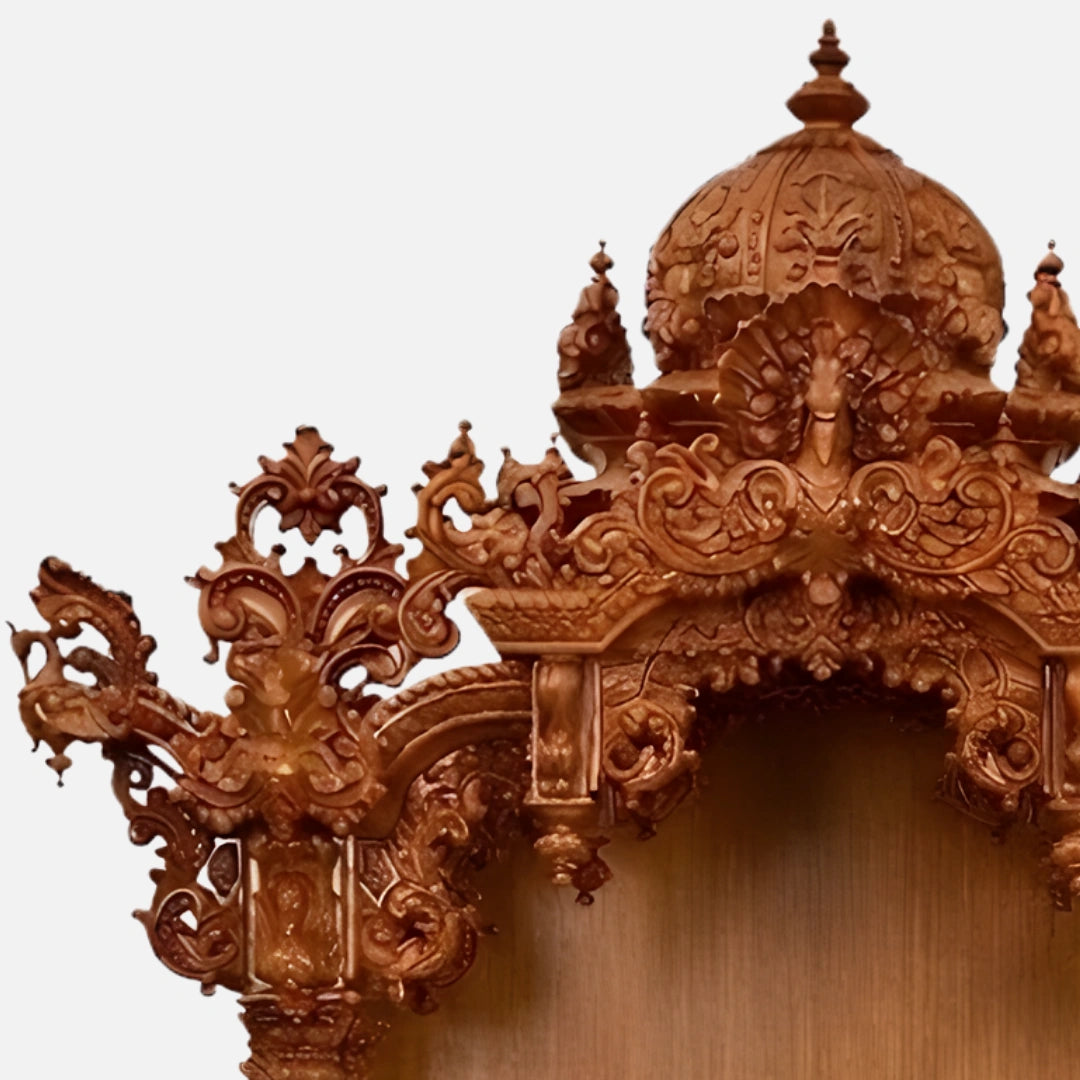 Kapali Teak Wood Mandap (Teak) side dome