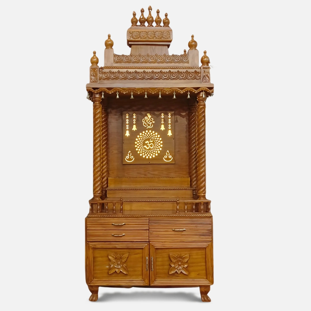 Karuna Teak Wood Mandap (Teak) front view