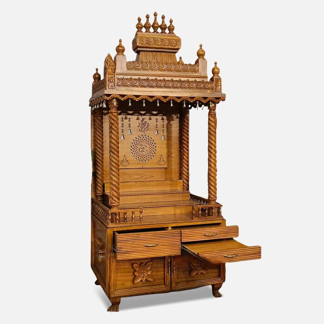Karuna Teak Wood Mandap (Teak) side view