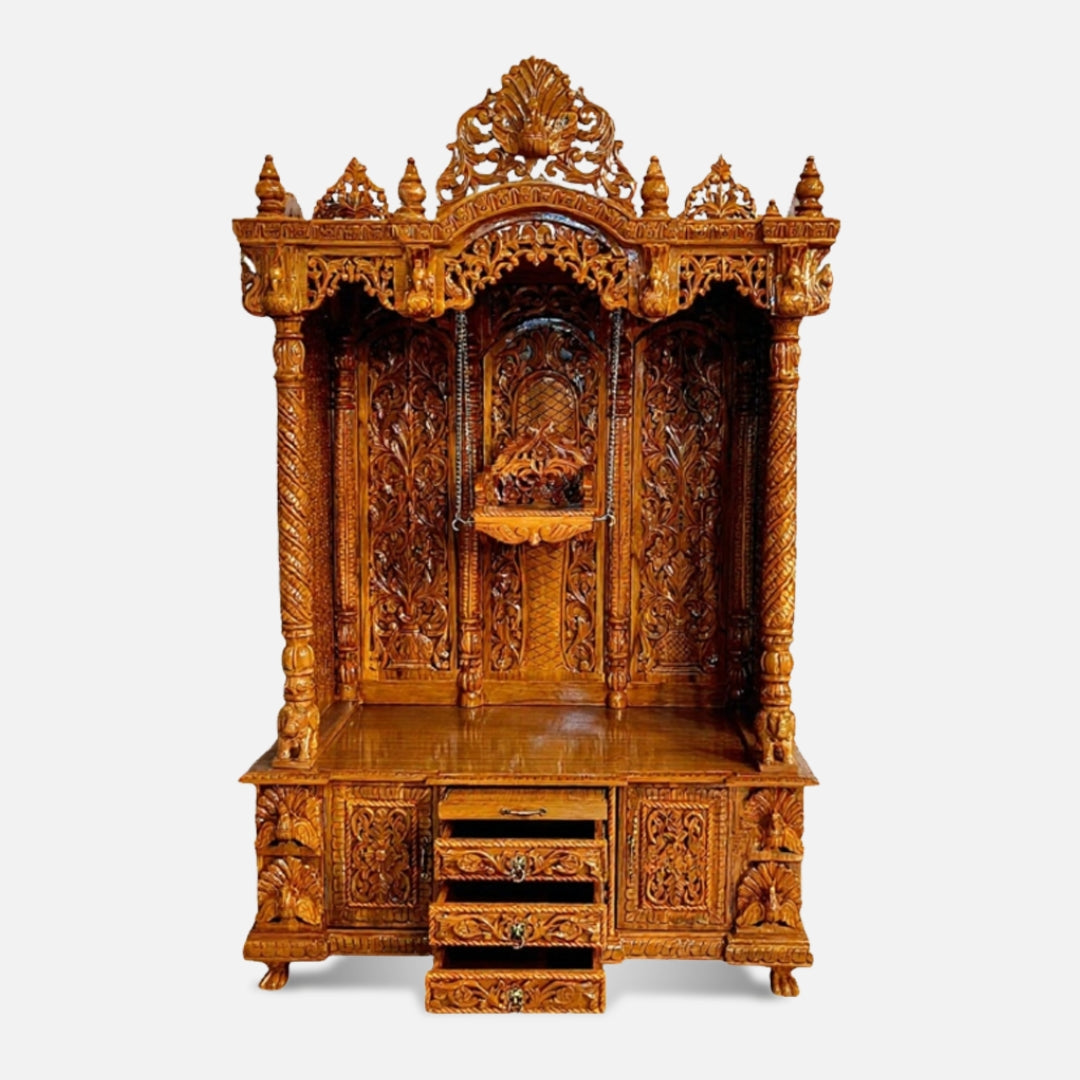 Kedaram Teak Wood Mandap (Teak) front view