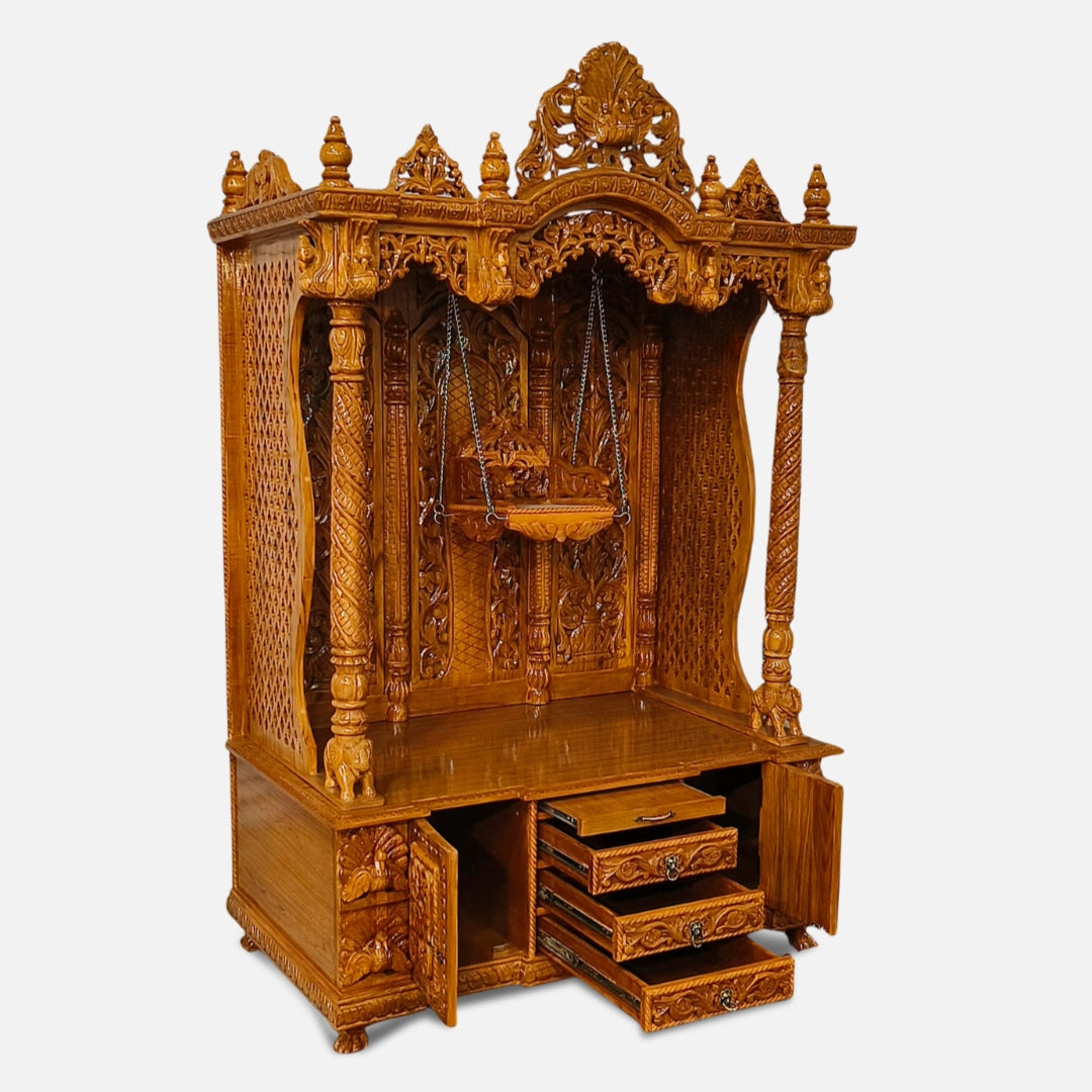 Kedaram Teak Wood Mandap (Teak) side view