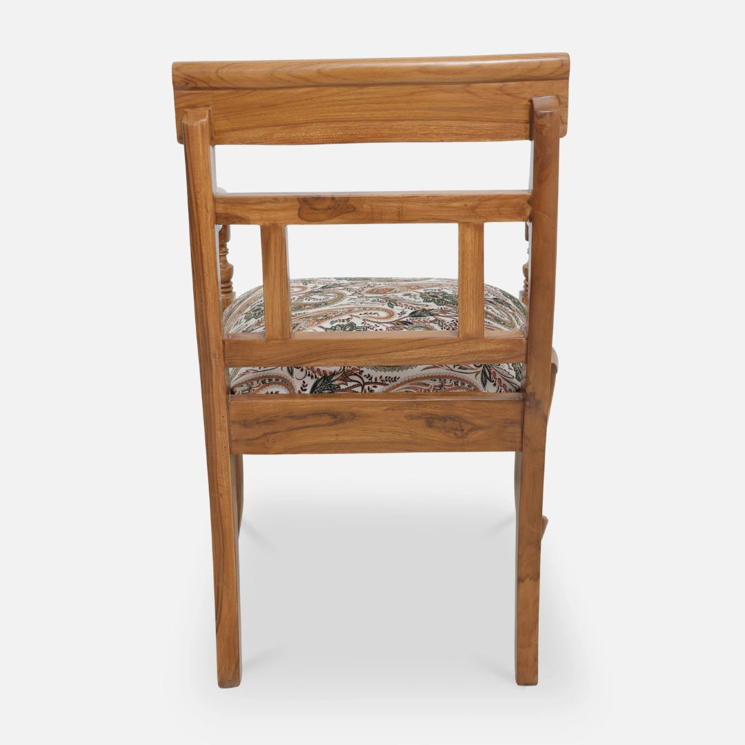 Kyoto Teak Wood Arm Chair (Teak) back view
