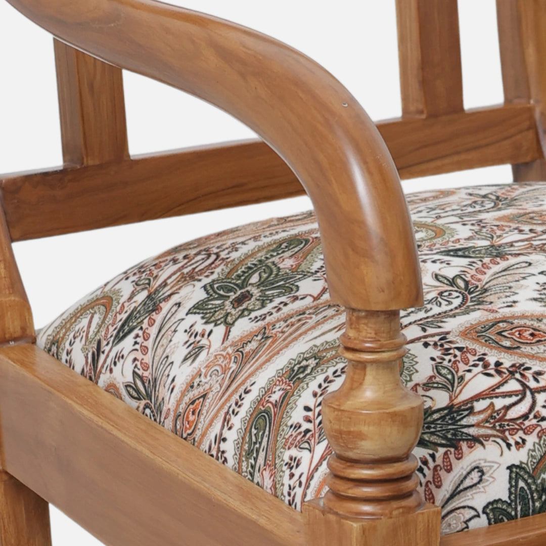 Kyoto Teak Wood Arm Chair (Teak) zoom view