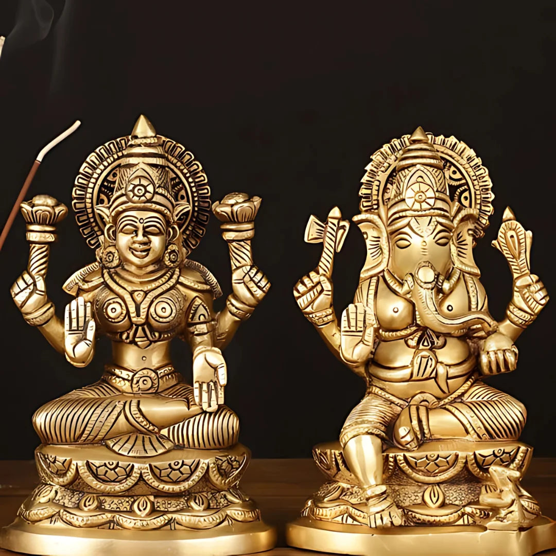Lakshmi Ganesh Brass Idol 4 lifestyle view