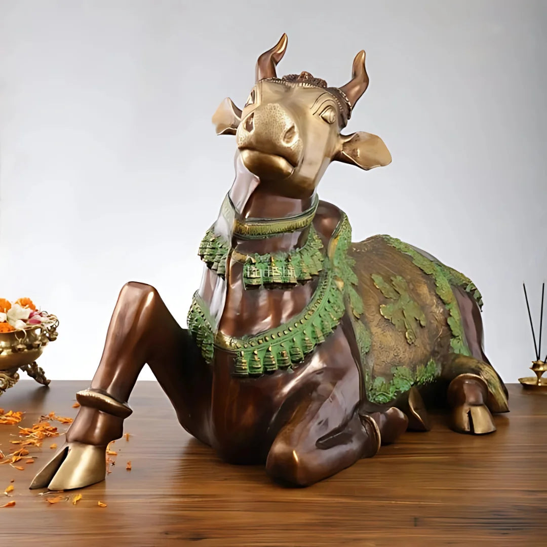 Large Nandi Brass Idol lifestyle view