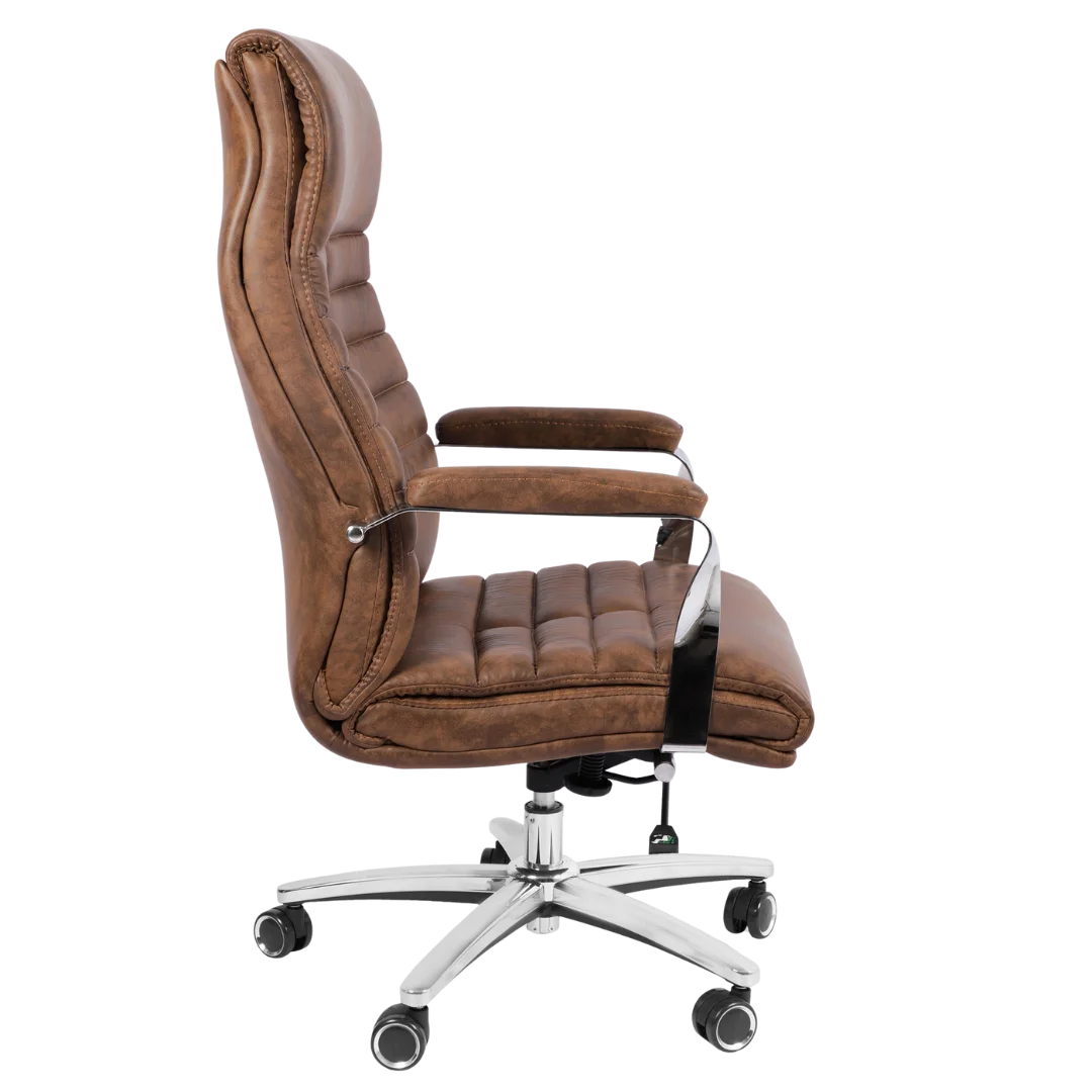 Lavesso Swivel Office Executive Chair (Brown) Side View