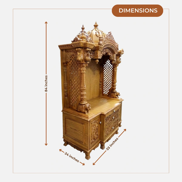 Lepakshi Teak Wood Mandap (Teak)dimensions