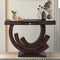 LifeStyle Image of Warc Solid Wood Console Table (Mahogany)