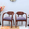Abetos Teak Wood Arm Chairs (Grey)