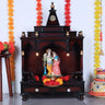 Brahma Shray Floor Rested Pooja Mandir without Door (Brown Gold)