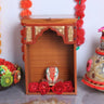 Sattva Teak Wood Pooja Mandir (Teak Gold)