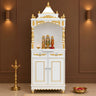Suramya Floor Rested Pooja Mandap (White Gold)