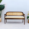 Arbor Solid Wood Love Sofa (Brown Beige)