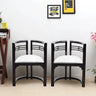 Espino Teak Wood Living Room Chairs (Brown)