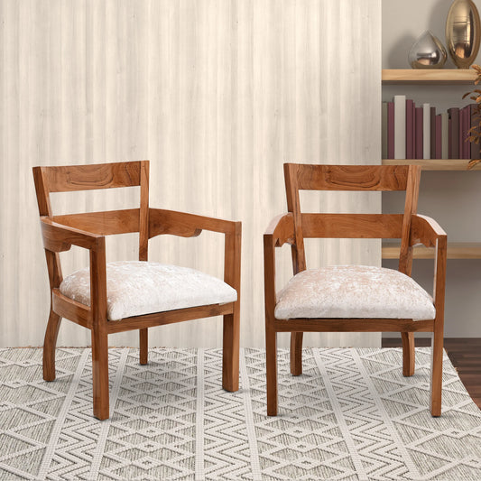 Lifestyle Image of Projakto Teak Wood Living Room Chair (Teak)