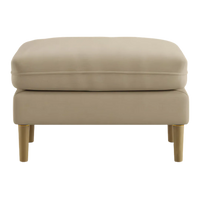 Loft Teak Wood Ottoman Stool (Grey) back view