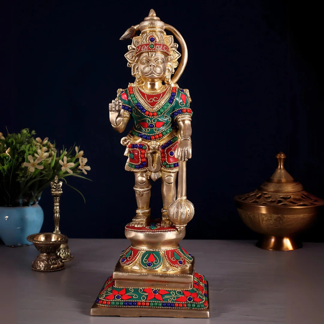 Lord Hanuman Brass Idol 22 lifestyle view
